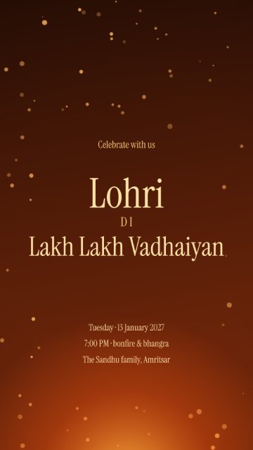 Lohri Bonfire invitation card