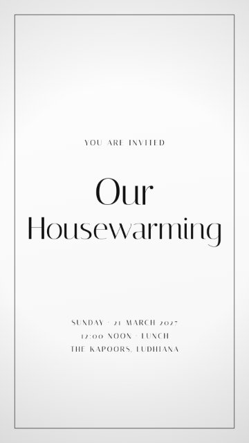 Minimal Modern invitation card