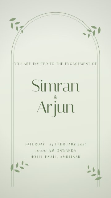 Pastel Arch invitation card
