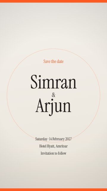Save the Date invitation card